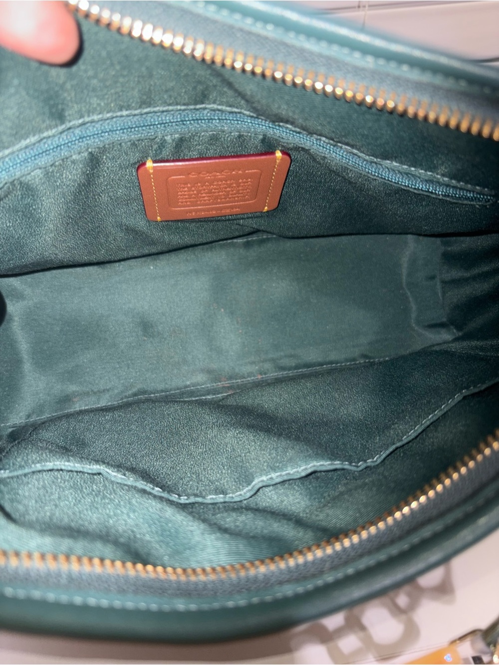 COACH Laurel Shoulder Bag Signature Leather Bag and Wallet Sage Green - Picture 7 of 14